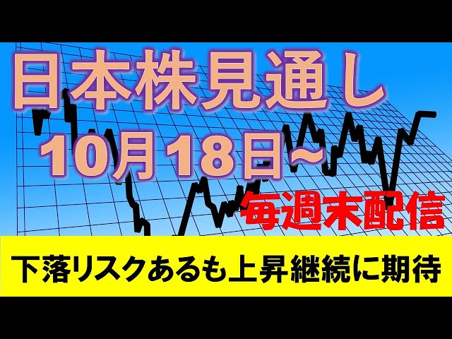 日本株見通し 10月18日～　日経平均・TOPIXは上昇継続に期待。ただし、種々リスク（中国恒大デフォルト、インフレ、総選挙など）を意識しある程度現金も手元に残すべし。 #日経平均